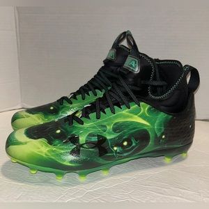 Under Armour  Football Cleats Men Size 14 Spotlight Lux MC LE Slime Green
